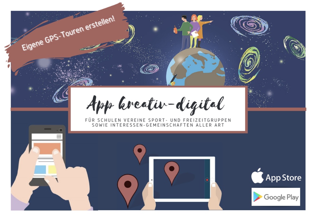 App kreativ-digital – eigene GPS-Touren erstellen für Schulen, Vereine und Freizeitgruppen