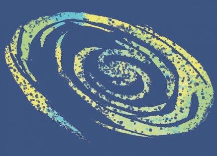 Illustration Spiralgalaxie – NAVIGATE-Universum GPS-App für Museen und Gedenkstätten: interaktiver Museumsguide mit multimedialen Inhalten