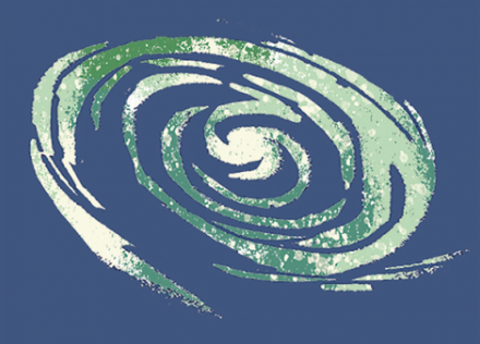 Illustration Spiralgalaxie – NAVIGATE-Universum GPS-App für Schulen und Bildungseinrichtungen: interaktive Lerntouren und Geocaching